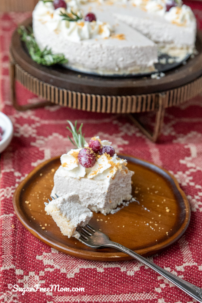 no bake keto eggnog cheesecake