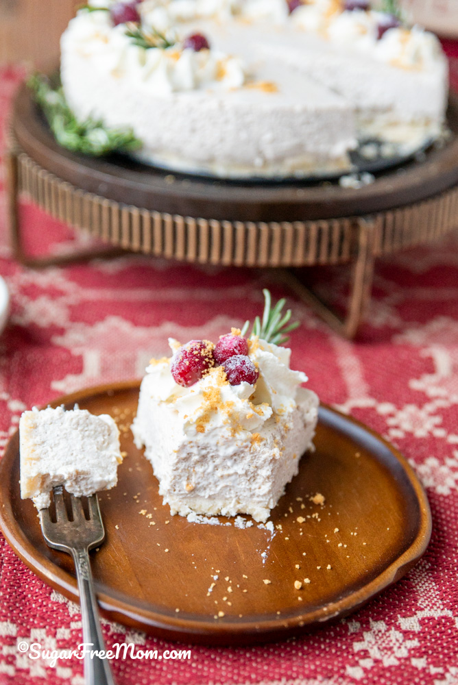 keto eggnog cheesecake
