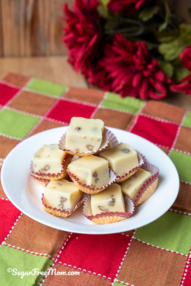 Keto white chocolate fudge