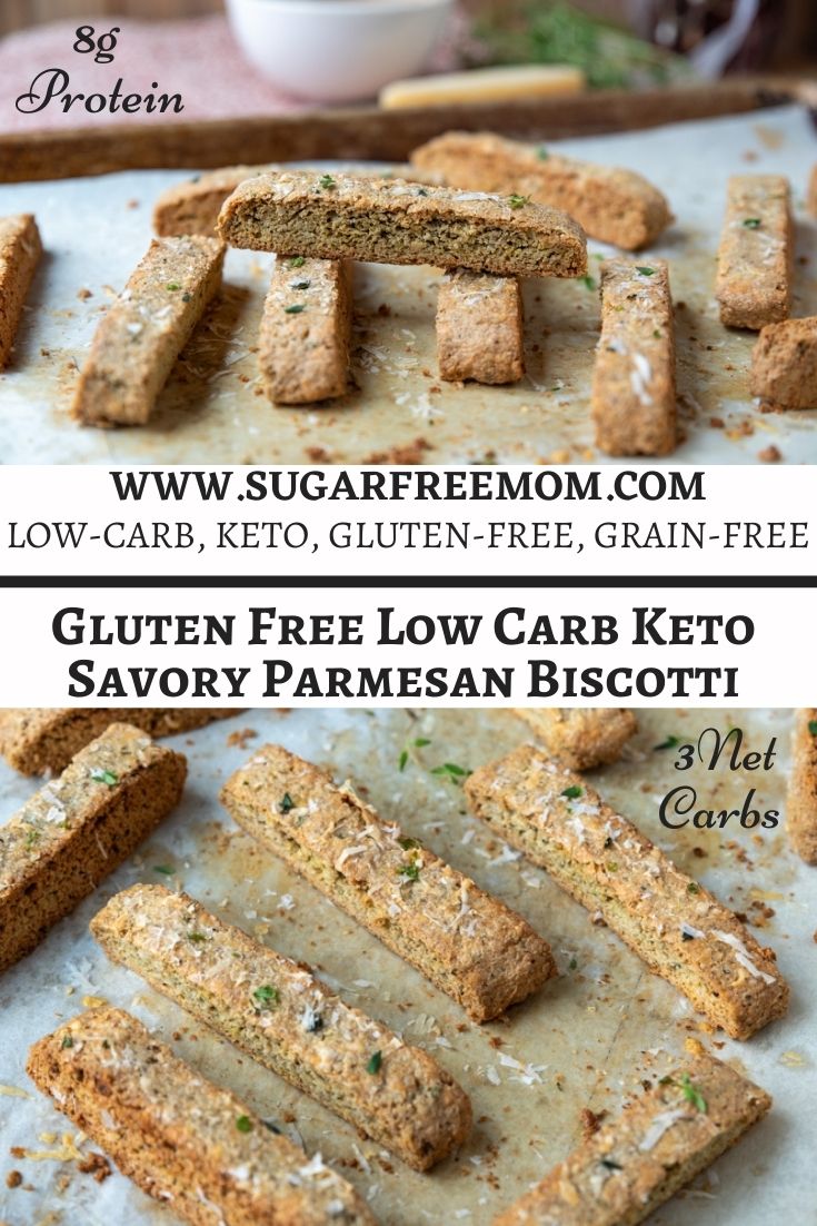 Gluten Free Low Carb Keto Savory Parmesan Biscotti