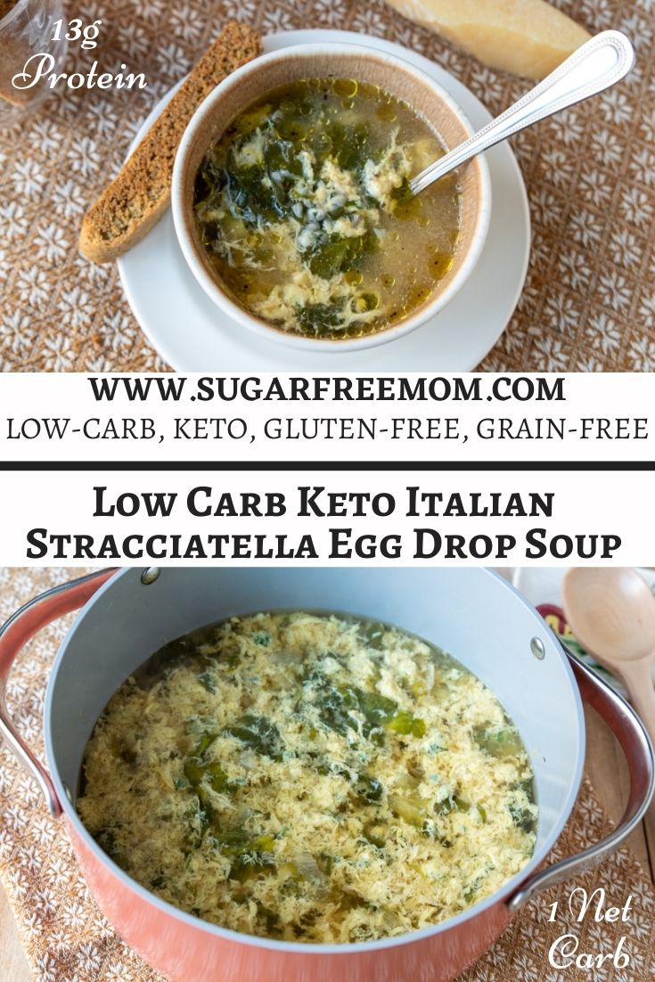 Low Carb Keto Italian Stracciatella Egg Drop Soup