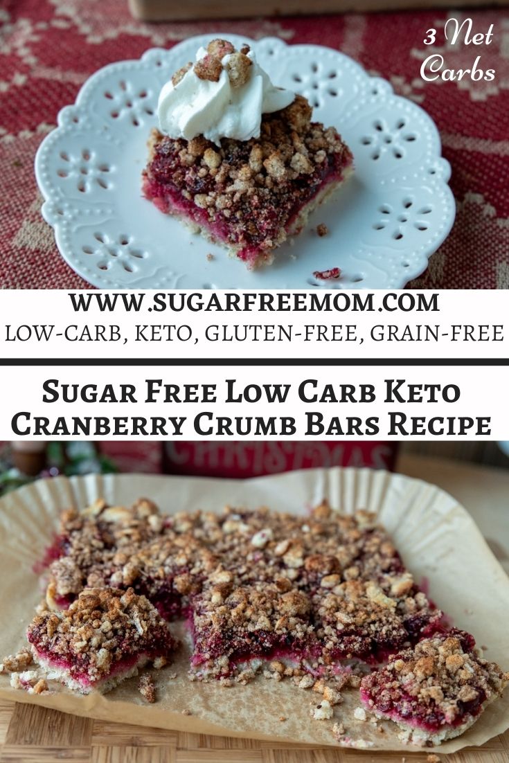 Keto Cranberry Crumb Bars