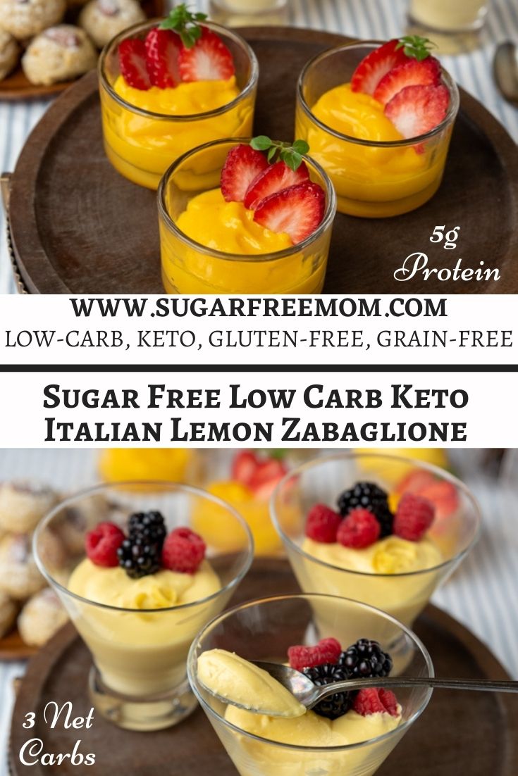 Sugar Free Low Carb Keto Italian Lemon Zabaglione