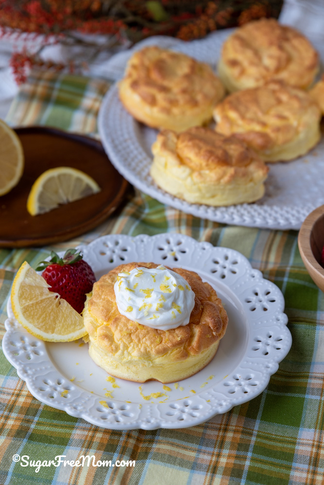 Midlife Macros™ Low Carb Keto Lemon Souffle Cake