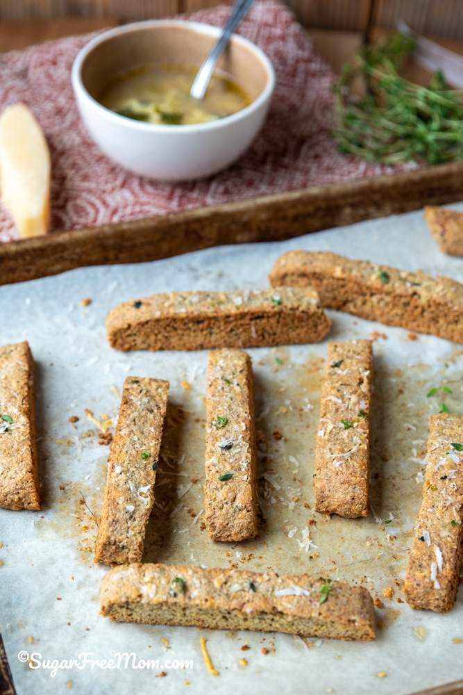 Gluten Free Low Carb Keto Savory Parmesan Biscotti