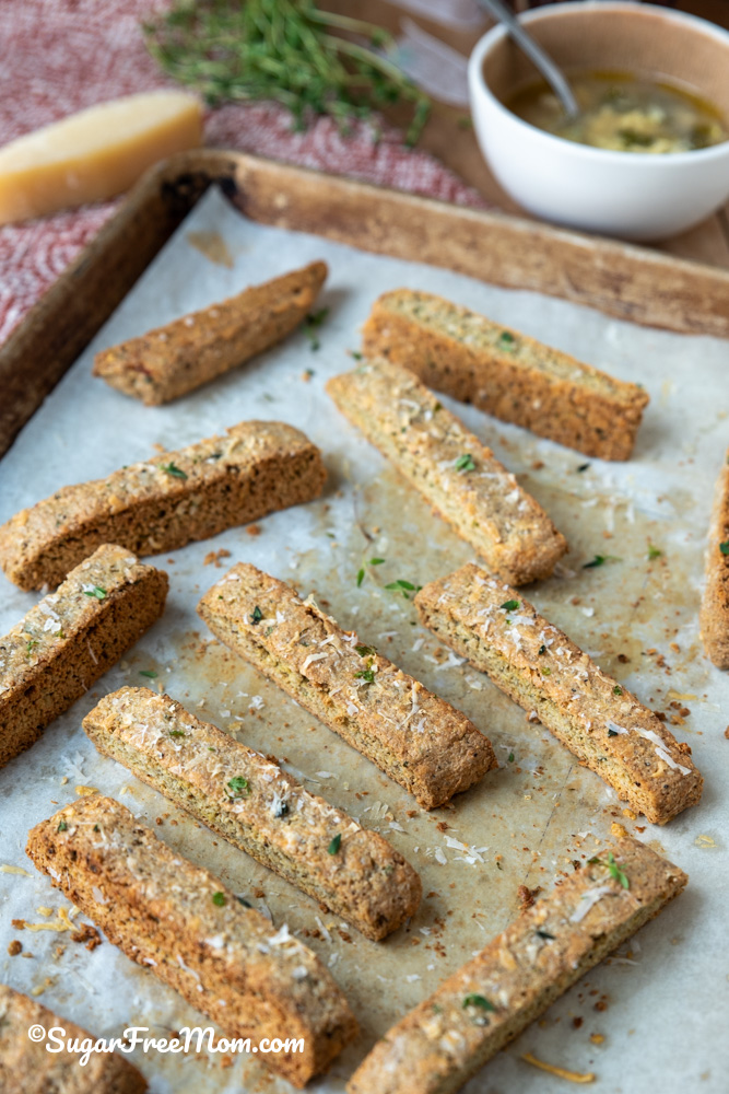 keto low carb parmesan biscotti