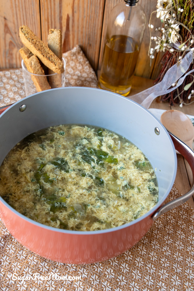 easy Keto Italian Stracciatella soup