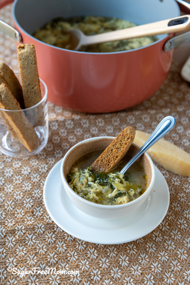 Low Carb Keto Italian Stracciatella Egg Drop Soup