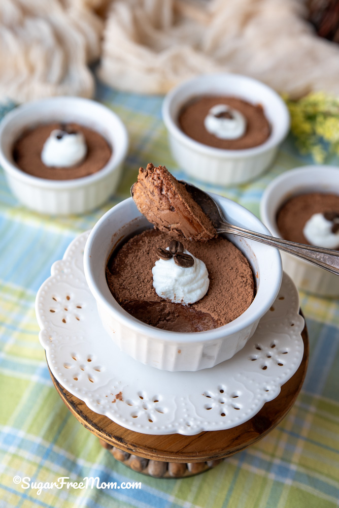 sugar free mini mocha cheesecakes