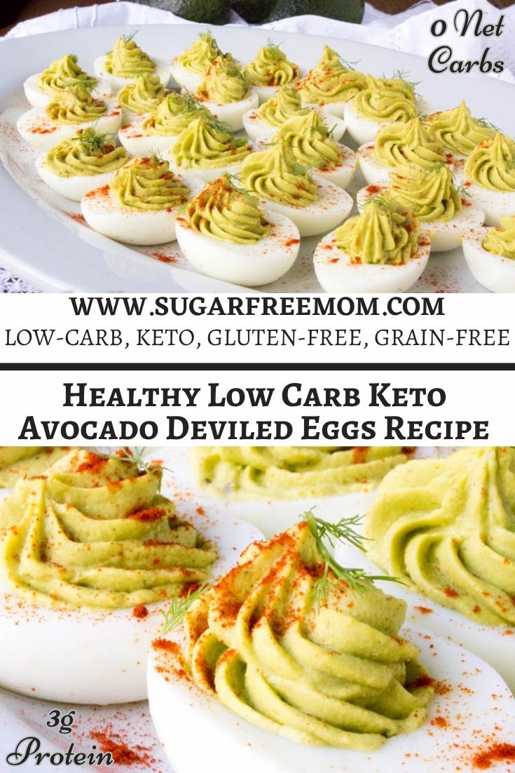 Healthy Low Carb Keto Avocado Deviled Eggs