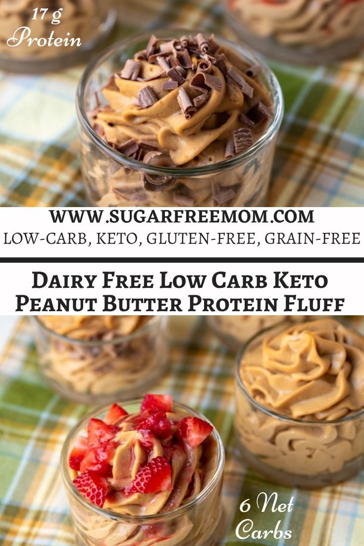 Dairy Free Low Carb Keto Peanut Butter Protein Fluff