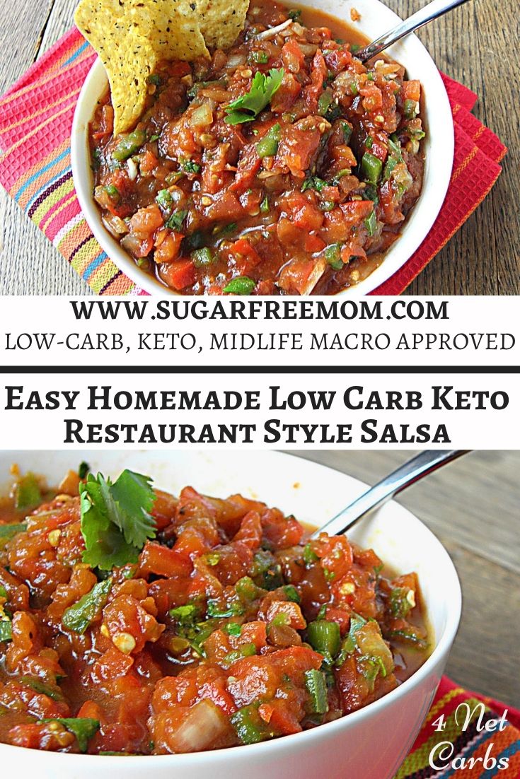 Easy Homemade Low Carb Keto Restaurant Style Salsa