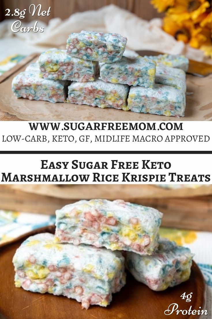 Easy Sugar Free Keto Marshmallow Rice Krispie Treats