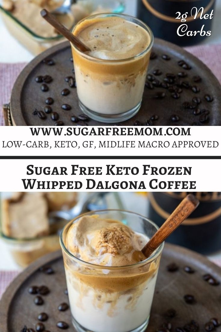 Sugar Free keto Frozen Whipped Dalgona Coffee